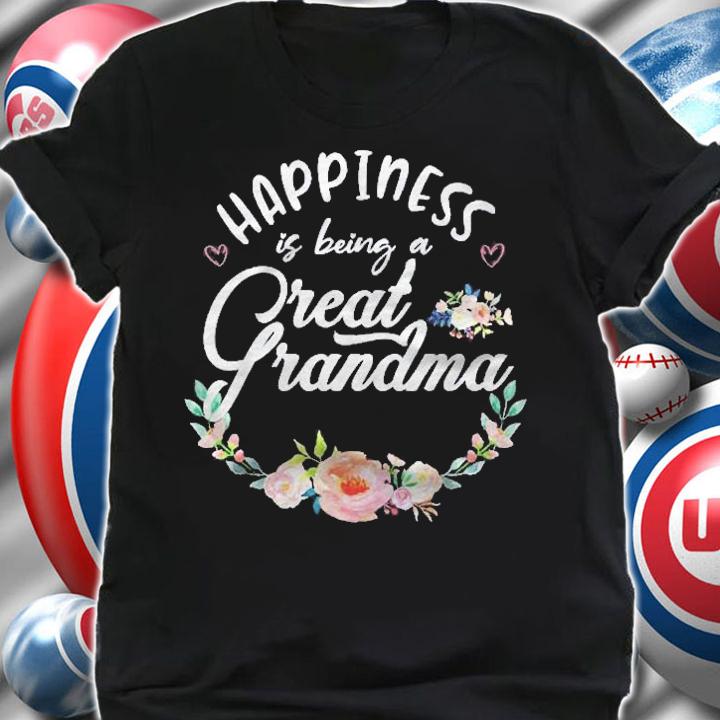 Happiness Is Being A Great Grandma Women Floral Decoration Shirt t-shirt shirt