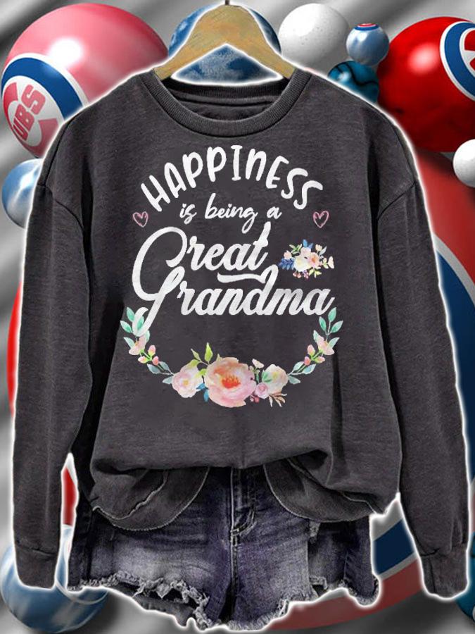 Happiness Is Being A Great Grandma Women Floral Decoration Shirt t-shirt sweatshirt