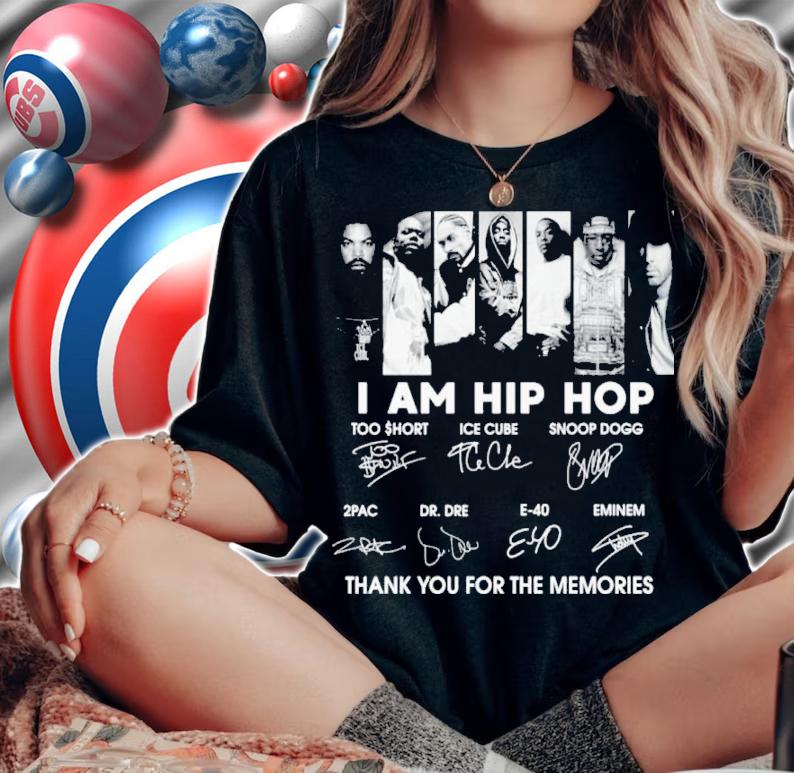 I Am Hip Hop Too Short Ice Cube Snoop Dogg Signatures Thank You For The Memories Shirt t-shirt