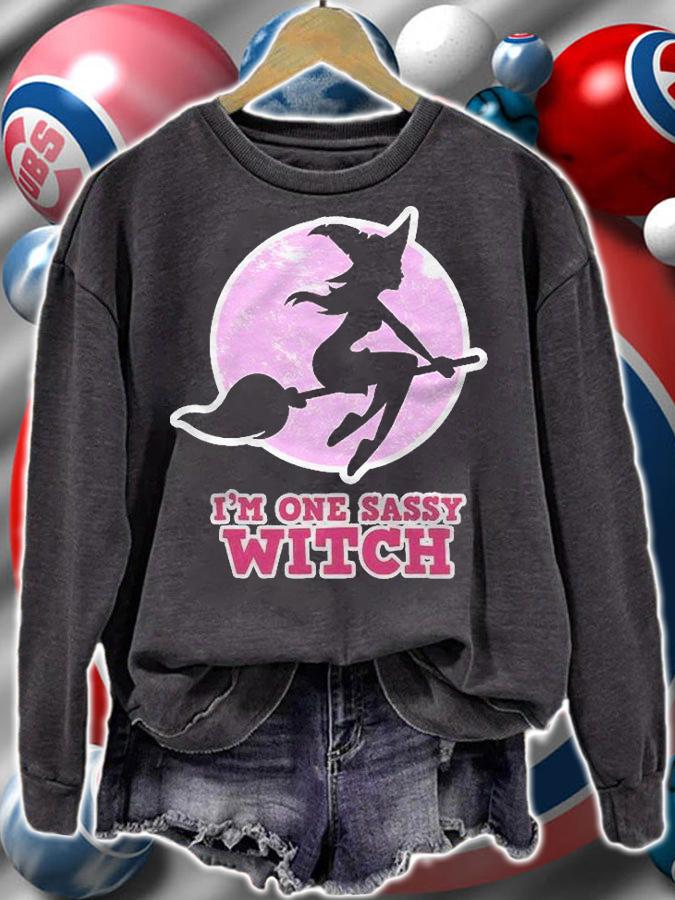 Im One Sassy Witch For Girls  Pink Witch Halloween Shirt t-shirt sweatshirt