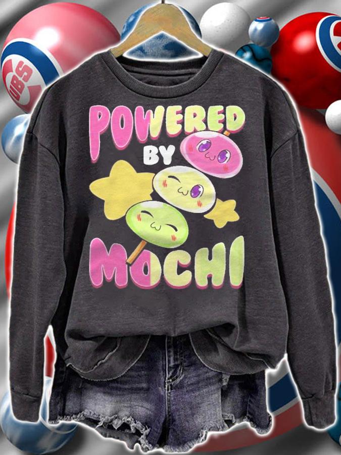 Powered By Mochi Japanese Rice Cake Mochigome Cute shirt t-shirt sweatshirt
