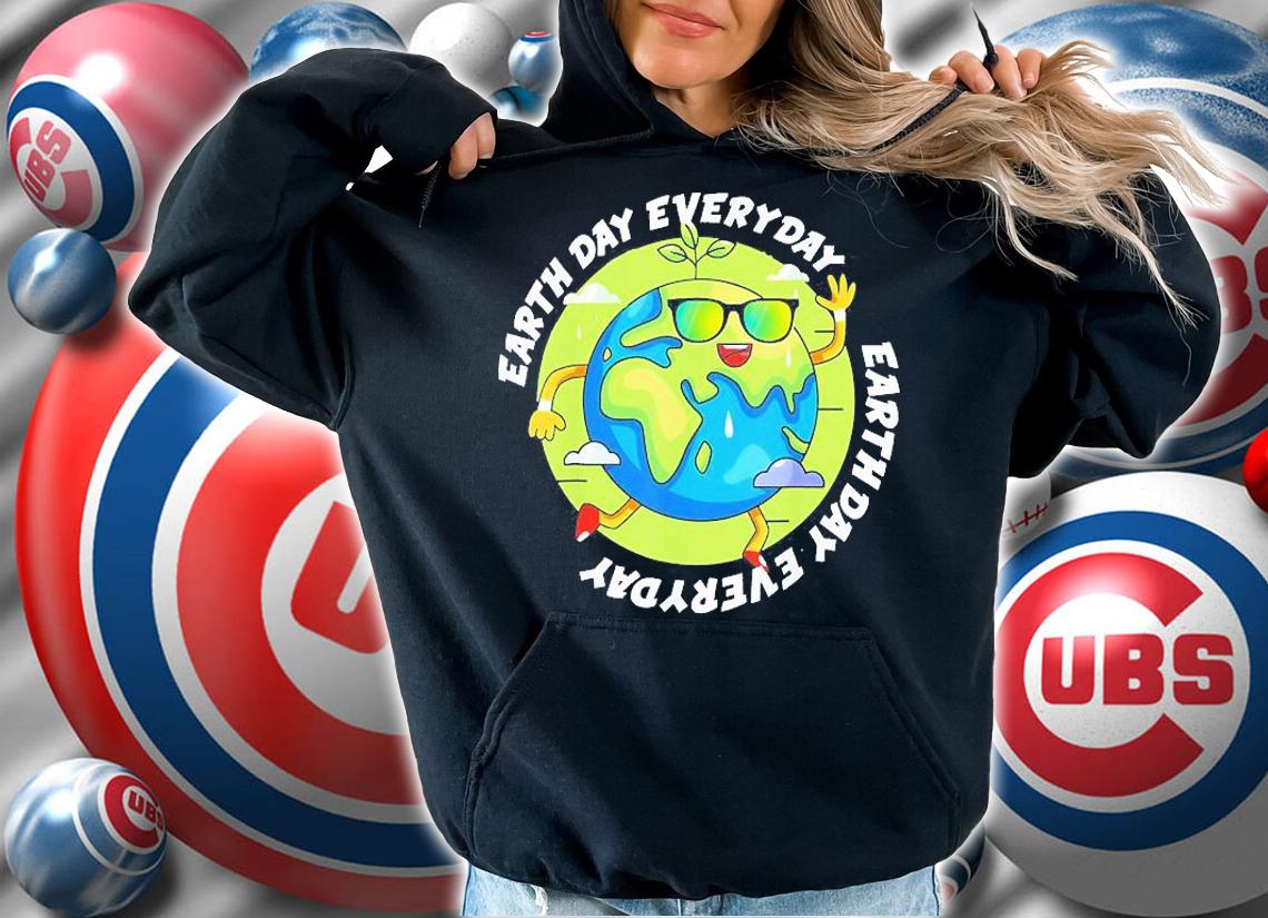 Earth Day Everyday, Green Happy Earth With Sunglasses T-Shirt t-shirt hoodie