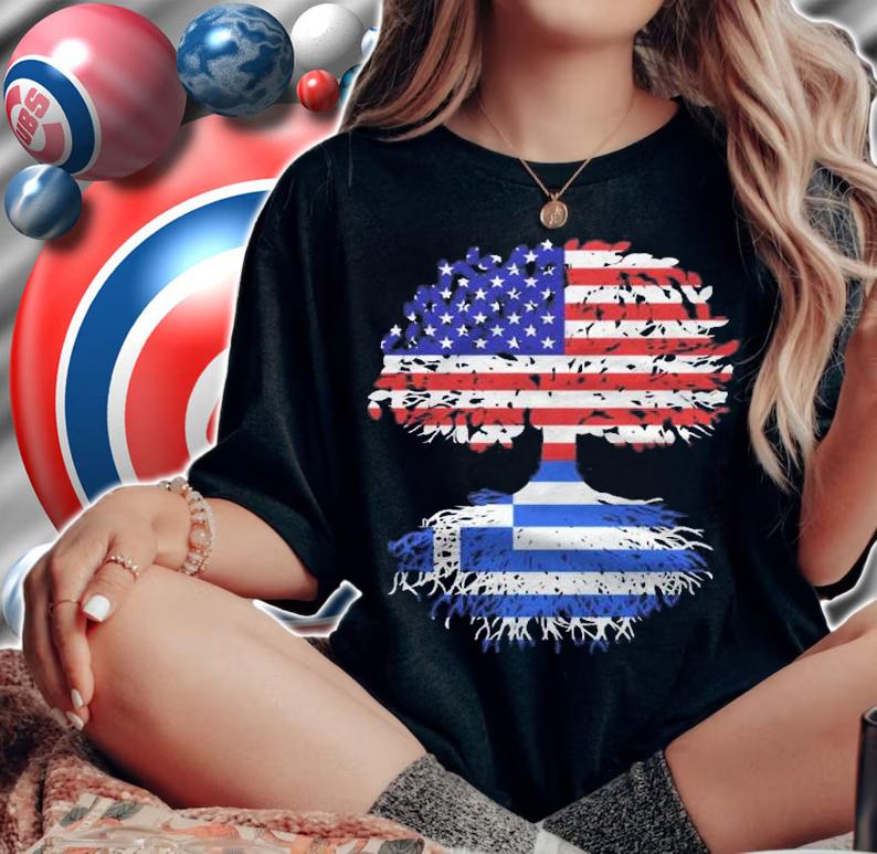 Greek Roots Greece National Heritage Tree Gift Shirt t-shirt woman shirt