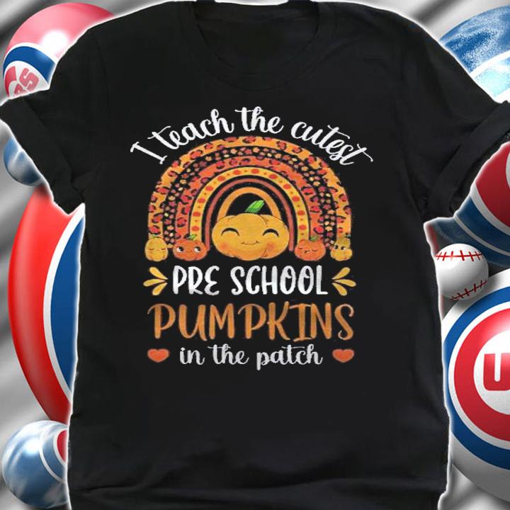 I Teach The Cutest Preschool Pumpkins Halloween 2021 Teacher Shirt t-shirt shirt
