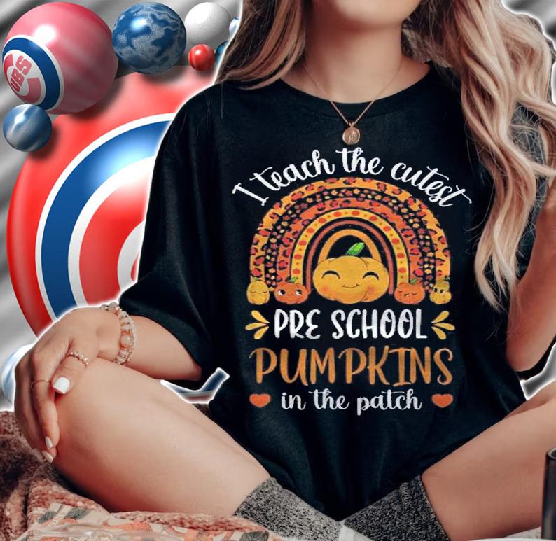 I Teach The Cutest Preschool Pumpkins Halloween 2021 Teacher Shirt t-shirt woman shirt