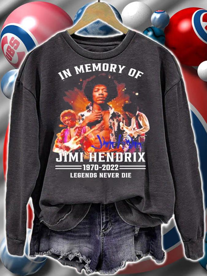 In Memory Of Jimi Hendrix 1970-2022 Legends Never Die Shirt t-shirt