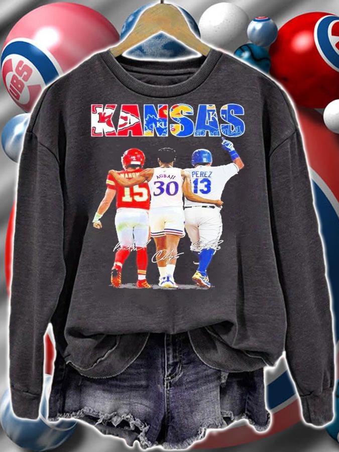 Kansas Sport Teams Mahome Agbaji Perez MVP Signatures T-Shirt t-shirt sweatshirt