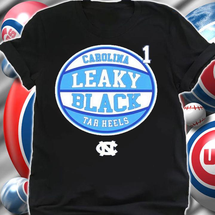 North Carolina Tar Heels Leaky Black #1 Basketball T-Shirt t-shirt shirt