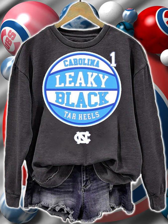 North Carolina Tar Heels Leaky Black #1 Basketball T-Shirt t-shirt sweatshirt