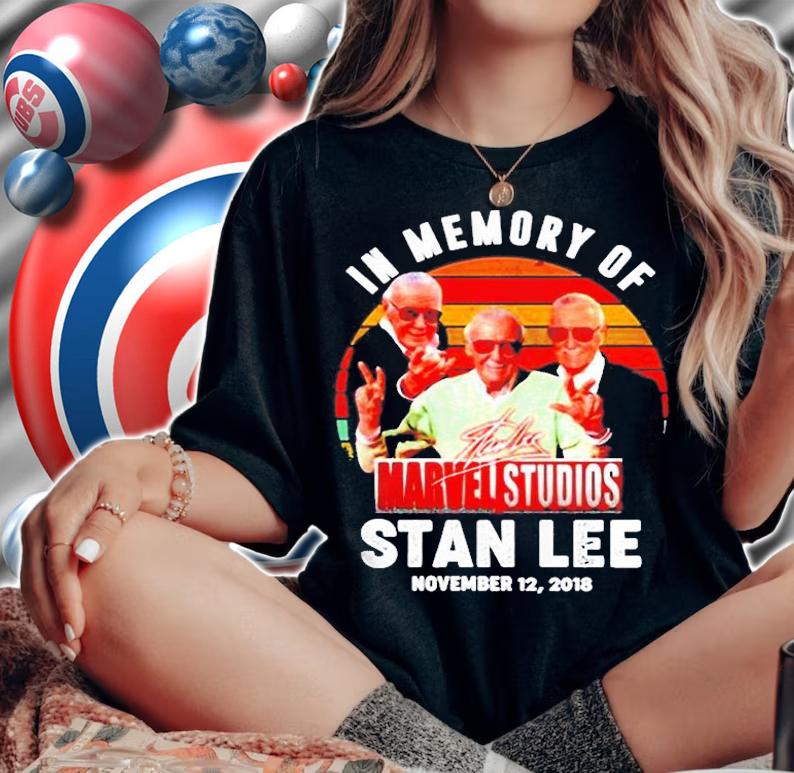 Stan Lee In Memory Of Marvel Studios Signature Shirt t-shirt woman shirt