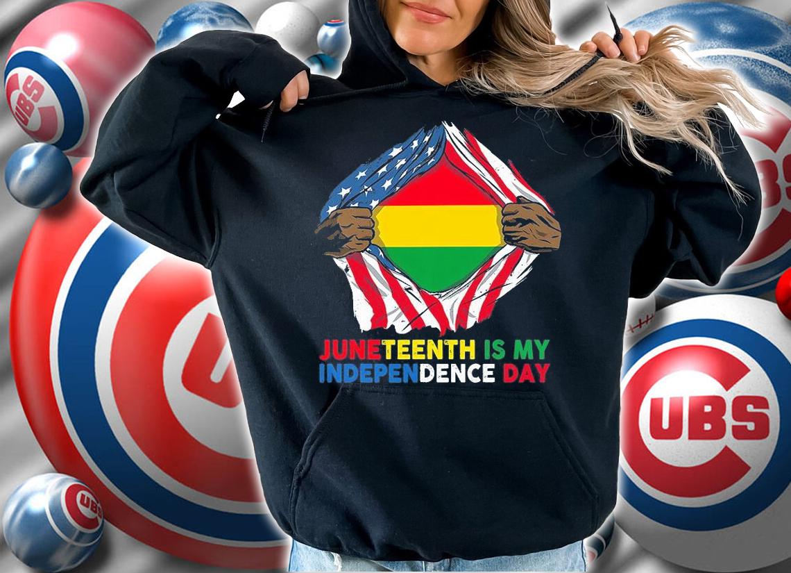 Juneteenth Is My Independence Day African American Flag Hero T-Shirt t-shirt