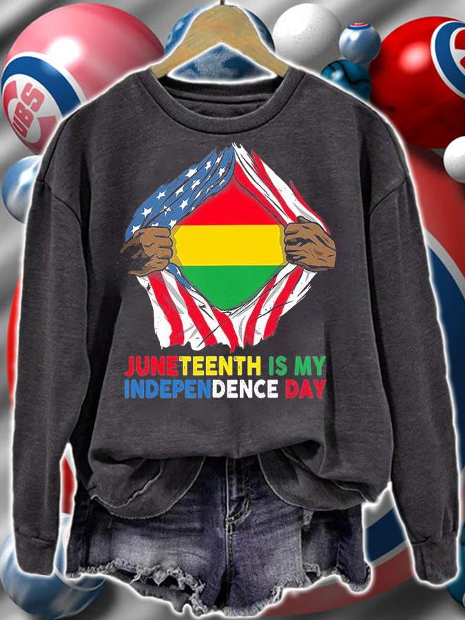 Juneteenth Is My Independence Day African American Flag Hero T-Shirt t-shirt