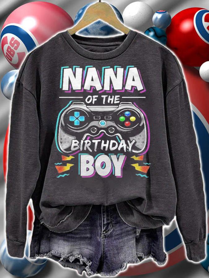 Nana Of The Birthday Boy Video Game Bday Party Gamer shirt t-shirt sweatshirt
