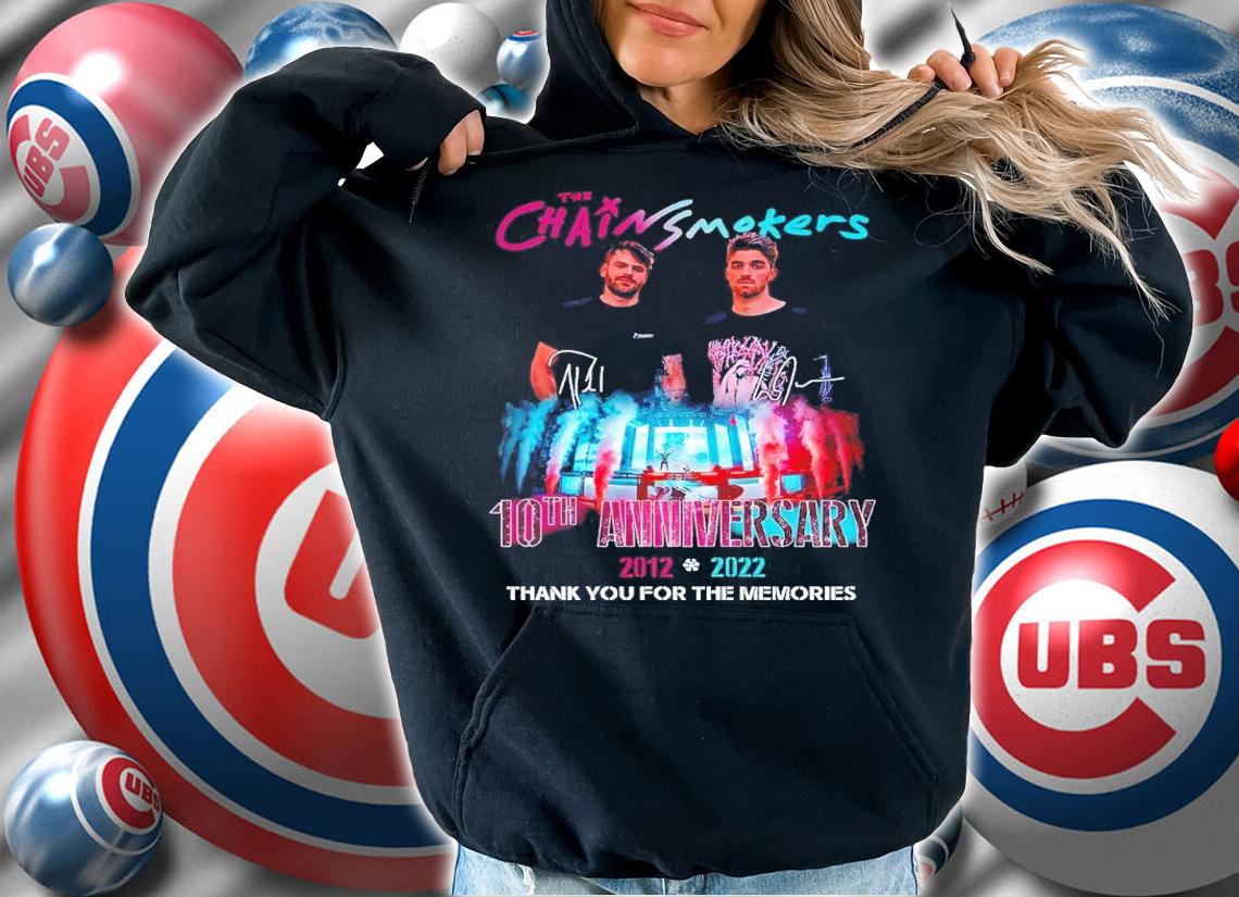 The Chainsmokers 10th anniversary 2012-2022 signatures shirt t-shirt