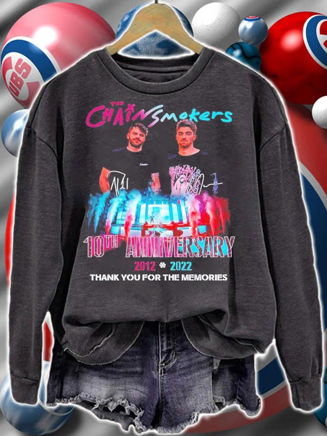 The Chainsmokers 10th anniversary 2012-2022 signatures shirt t-shirt