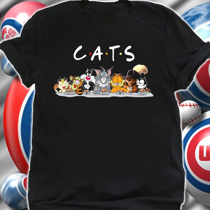 Garfield And Friends Cats 90s Meowth Tigger Sylvester Tom Felix t-shirt shirt