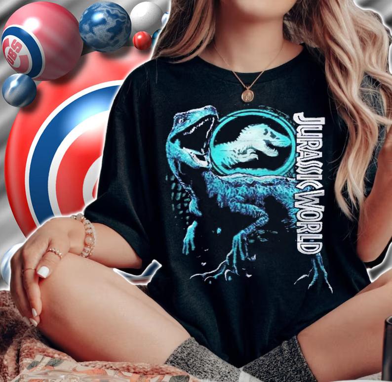 Jurassic World Fallen Kingdom Raptor Blue Logo Shirt t-shirt