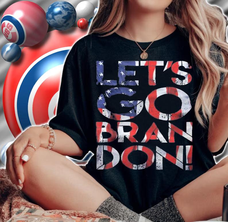 Let's Go Brandon FJB Impeach Biden President USA Flag T-Shirt t-shirt