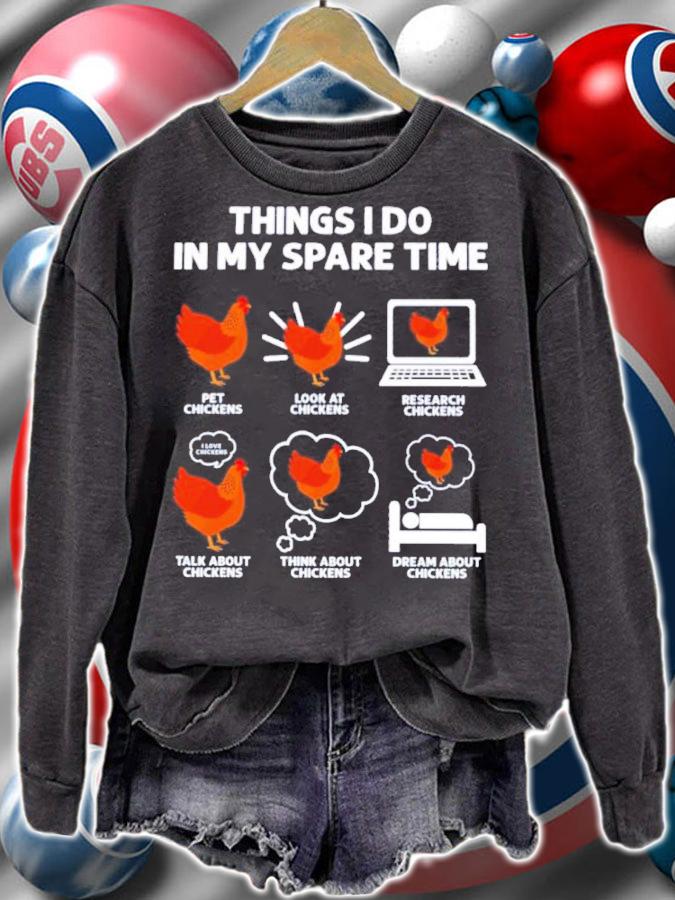 Things I Do In My Spare Time Pet Chickens Look At Chickens Research Chicken Shirt t-shirt