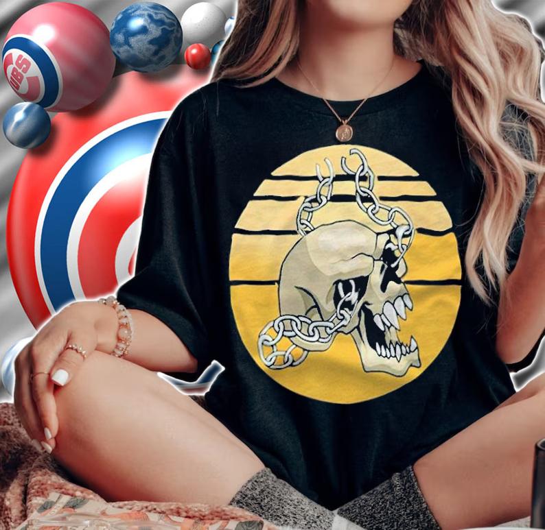 Trick Or Treat Creepy Chain Skull Halloween Night Skeleton Vintage Shirt t-shirt