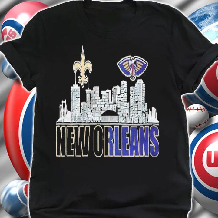 New New Orleans Saints and New Orleans Pelicans city logo shirt t-shirt