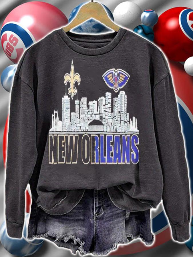 New New Orleans Saints and New Orleans Pelicans city logo shirt t-shirt