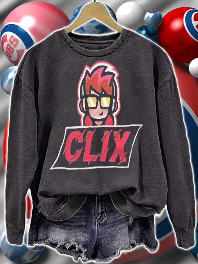 Clix pro gamer logo T-shirt t-shirt sweatshirt