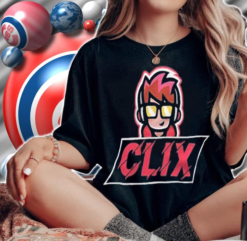 Clix pro gamer logo T-shirt t-shirt woman shirt