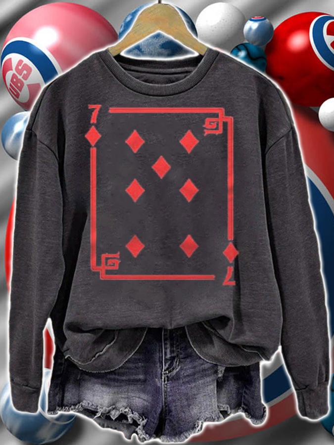 Seven Of Diamonds Playing Card Halloween Costume Matching Shirt t-shirt sweatshirt