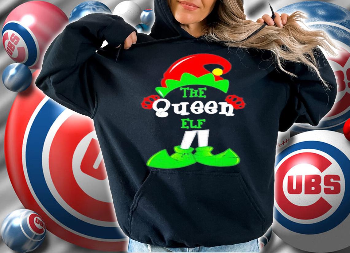 Queen Elf Funny Christmas Matching Gifts Holiday Distressed T-Shirt hoodie