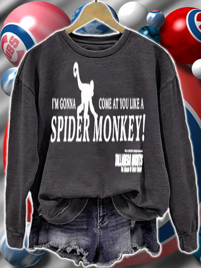Talladega Nights Spider Monkey Text T-Shirt sweatshirt
