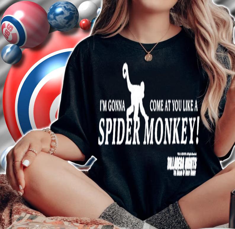 Talladega Nights Spider Monkey Text T-Shirt woman shirt