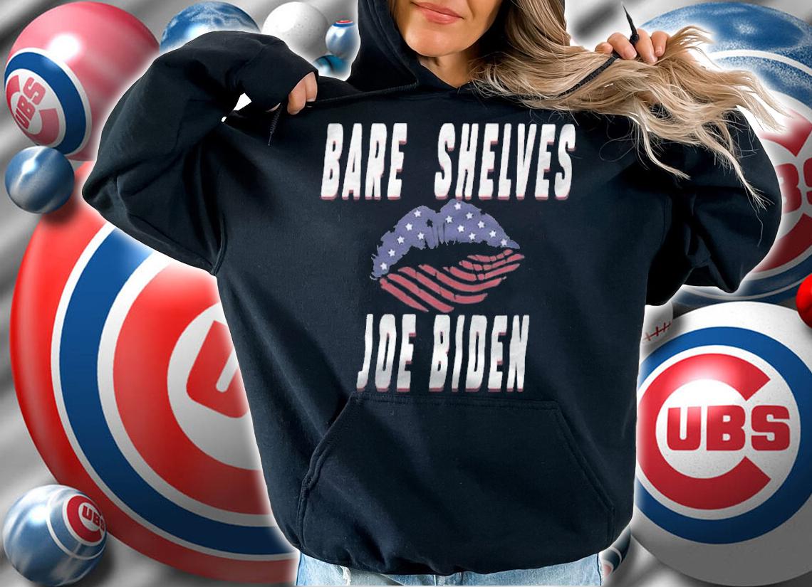 F Joe Biden bare Shelves Biden Funny Meme Lips USA Flag T-Shirt hoodie