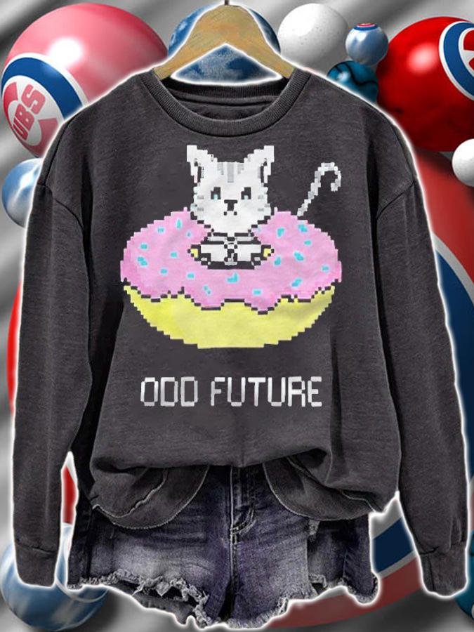 Odd Future 8 Bit Donut Cat T-shirt sweatshirt