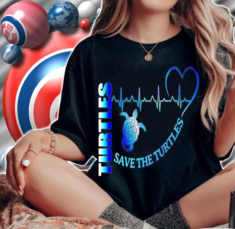 Save The Turtles Heart T-Shirt woman shirt