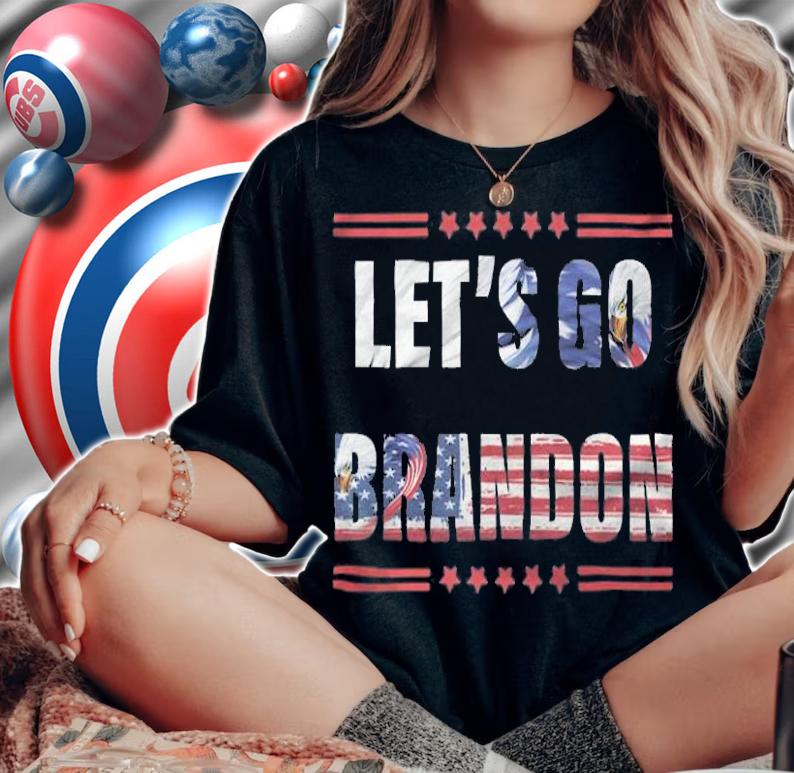 F Joe Biden let's Go Brandon Eagle USA Flag Joe Biden Chants Anti Biden T-Shirt