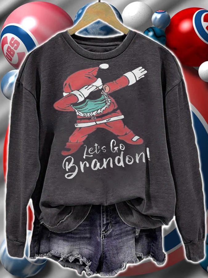 Funny Dabbing Santa Let's Go Brandon T-Shirt