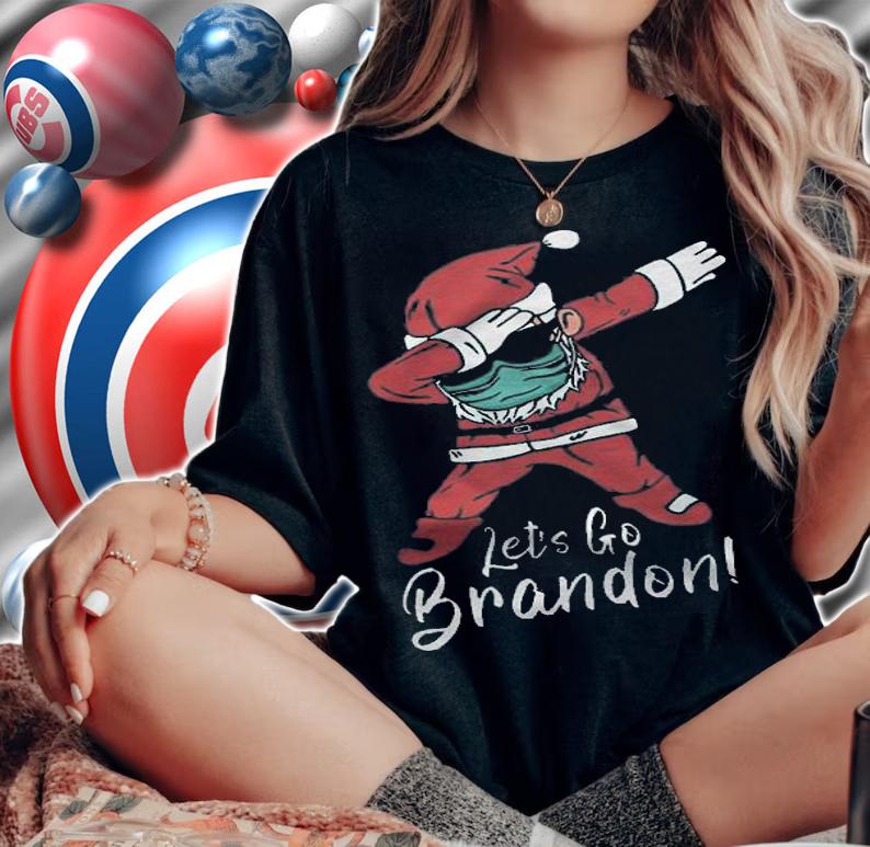Funny Dabbing Santa Let's Go Brandon T-Shirt