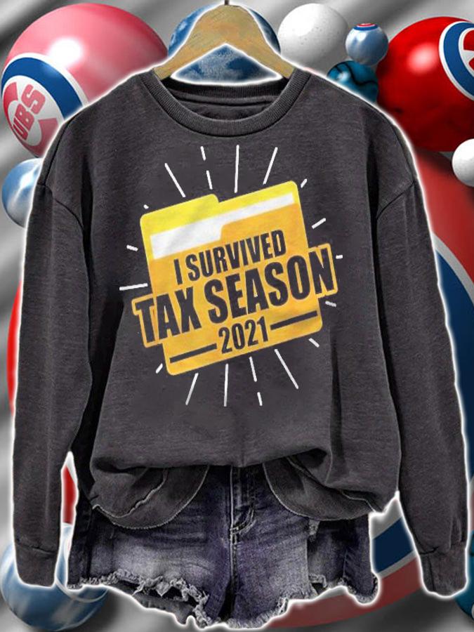 I Survived Tax Season Funny Tax Day 2021 Ver2 T-shirt