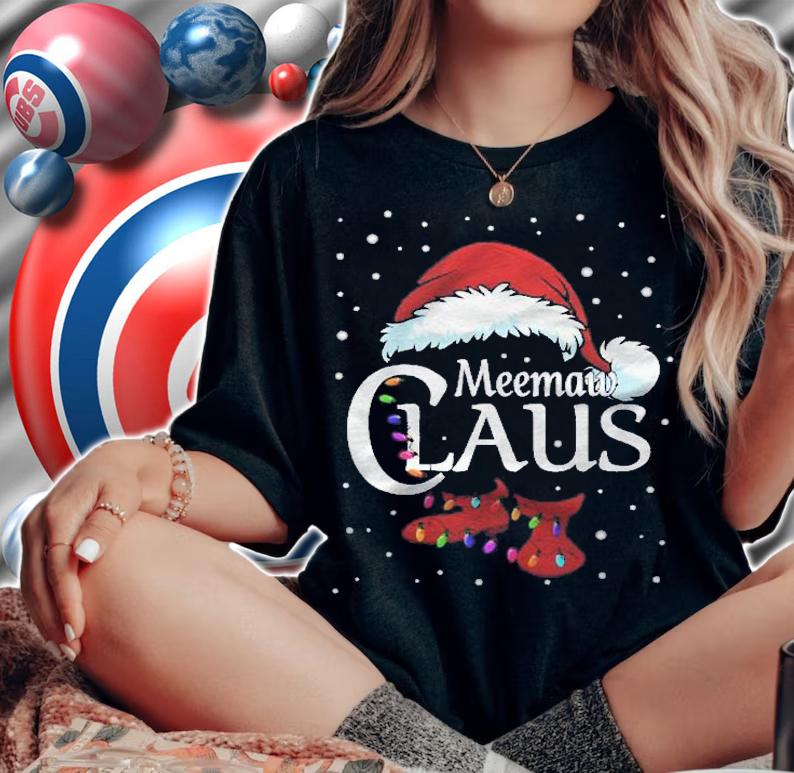 Meemaw Claus Family Matching Meemaw Claus Pajama Shirt