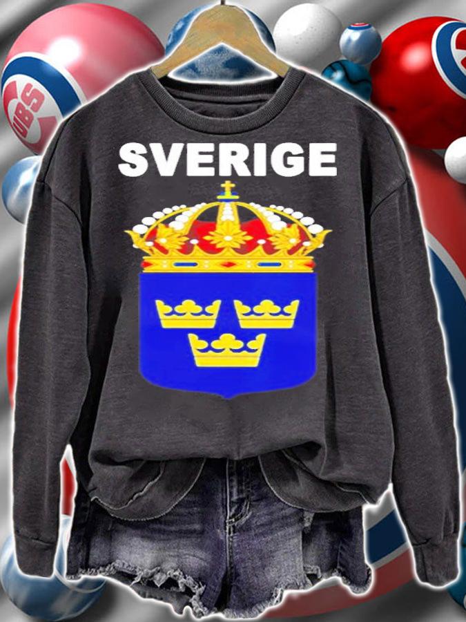 Sverige Emblem Swedish Language Design T-Shirt sweatshirt