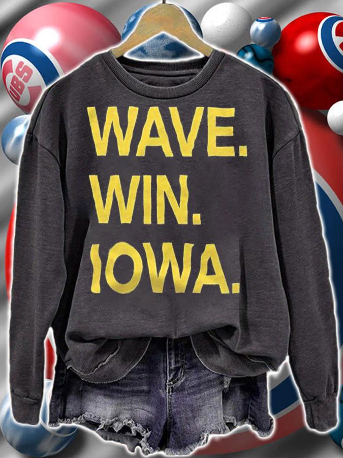 Wave win Iowa Hawkeyes football T-shirt sweatshirt