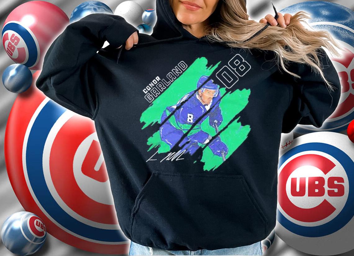 Conor Garland Vancouver Stripes signature shirt hoodie