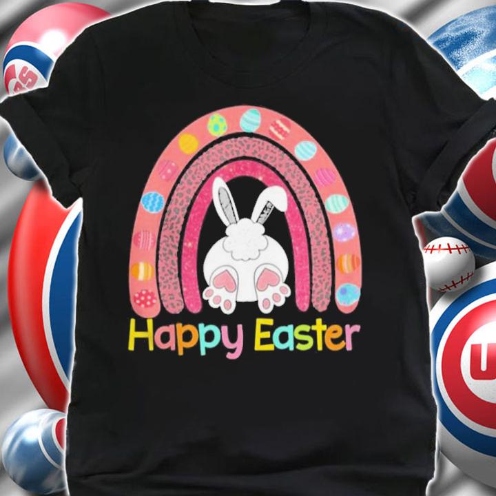 Easter Day Rainbow With Eggs And Easter Bunny Happy Easter Shirt shirt