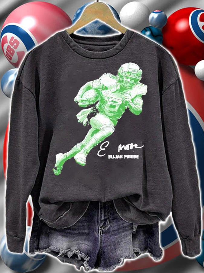 Elijah Moore Mono New York Football Signatures Shirt sweatshirt