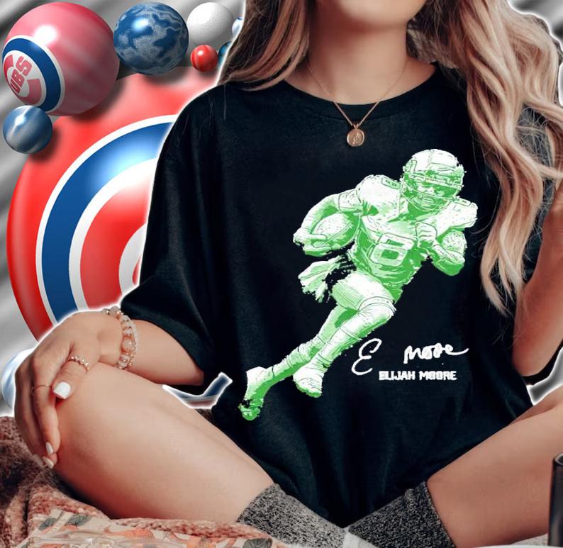Elijah Moore Mono New York Football Signatures Shirt woman shirt