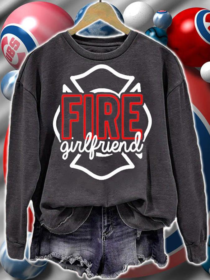 Firefighter Girlfriend Family Fireman Support T-Shirt