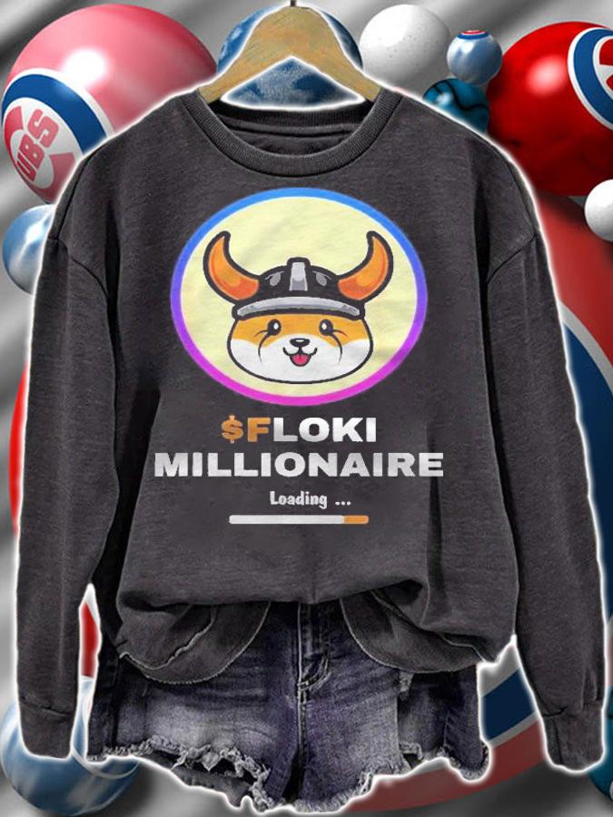 Floki Millionaire Floki Inu Token Coin Crypto Hodl Shirt sweatshirt