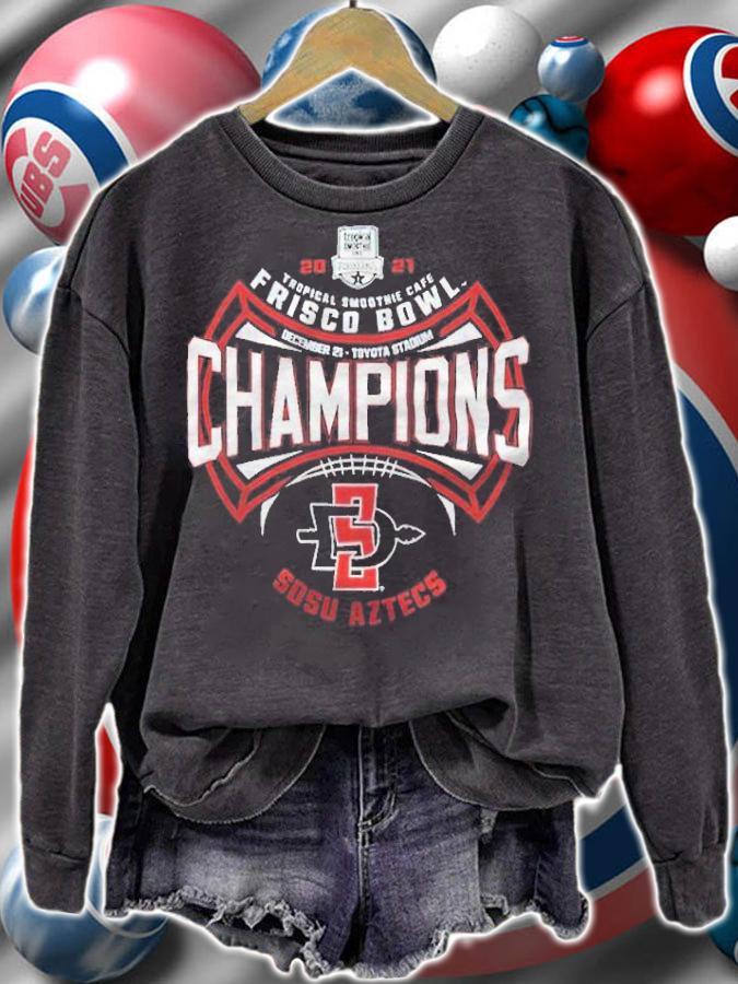 Frisco Bowl Champions 2021 SDSU Aztecs football logo T-shirt