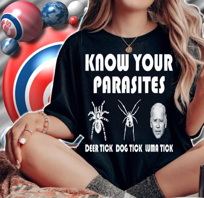 Know Your Parasites - Anti Joe Biden Sucks Funny President T-Shirt